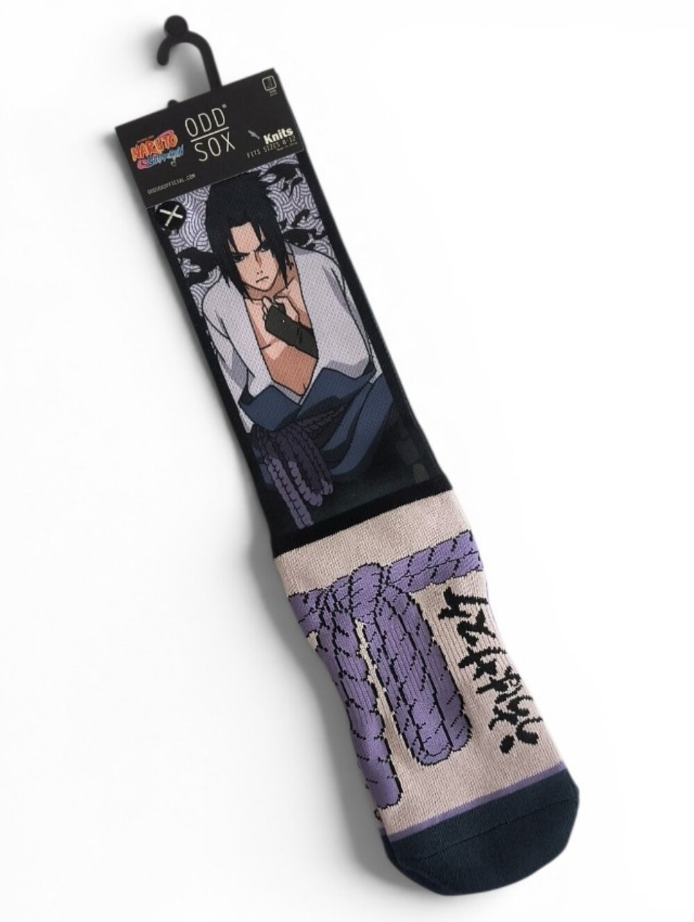 Odd Sox Naruto Shippuden Sasuke Belt Mens Crew Socks